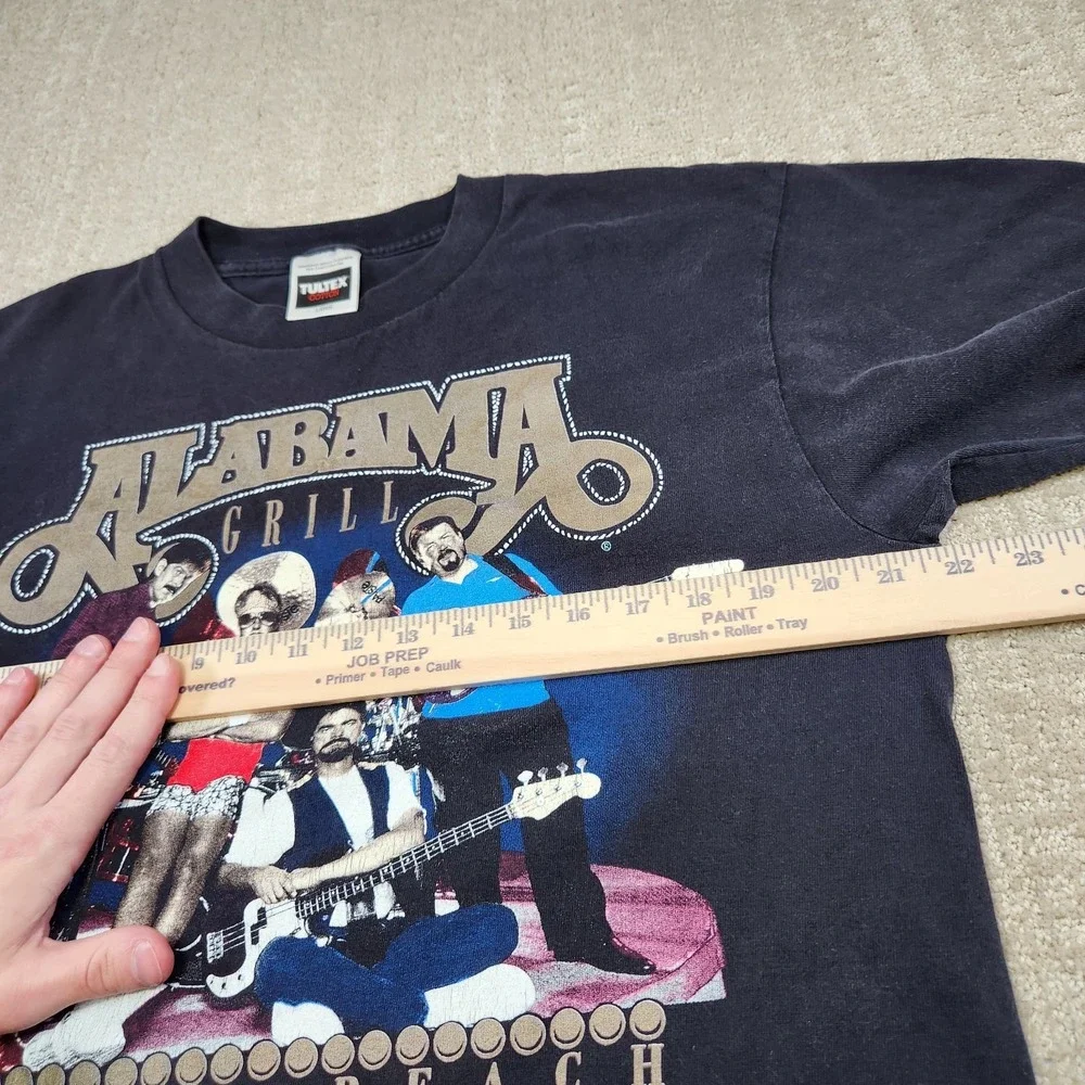 Vintage 90s Alabama Band Tee Shirt Adult Large‎ Myrtle Beach Grill Black Tultex